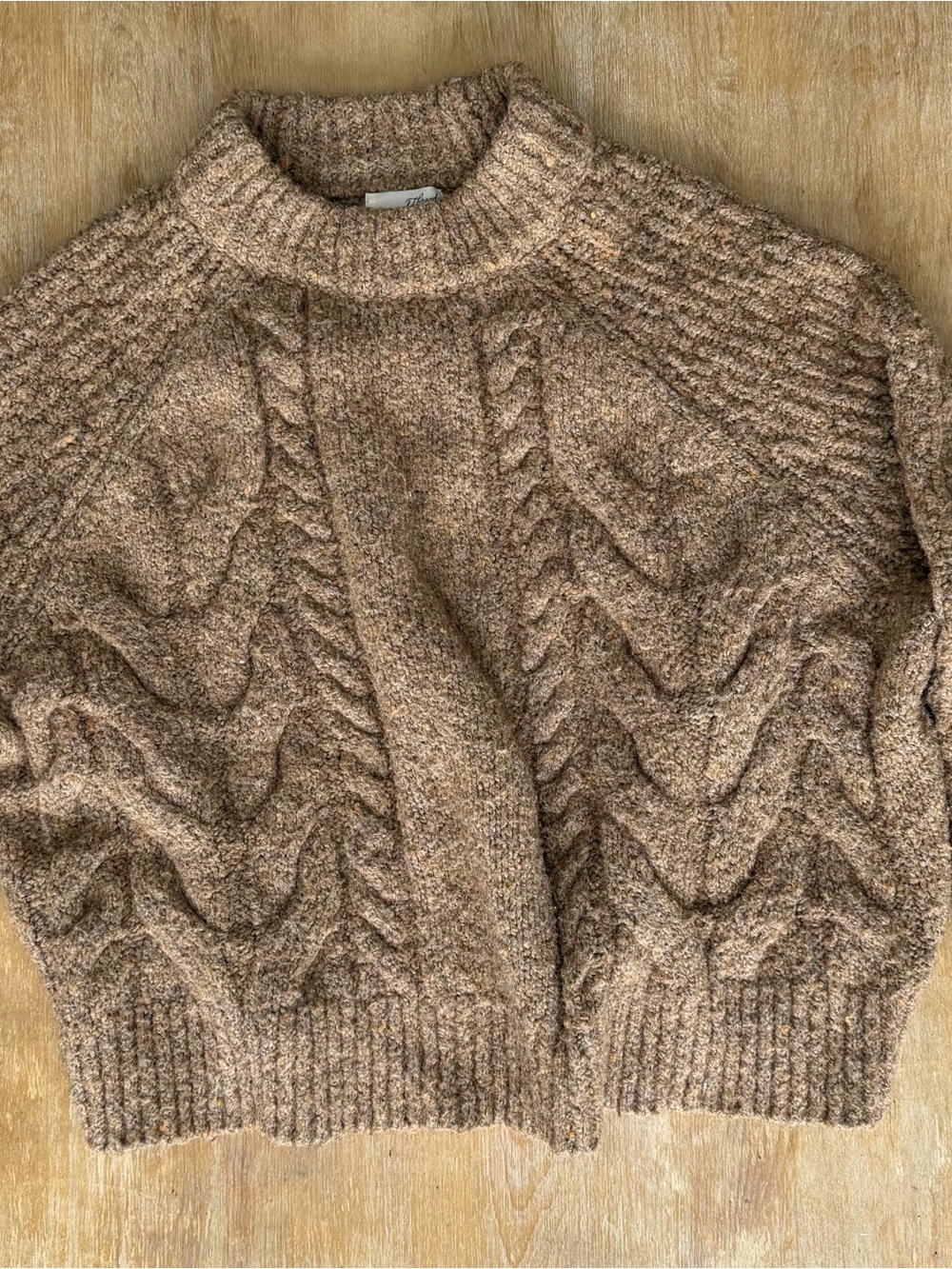 Universal Thread Chunky Cable Knit Turtleneck Sweater - Taupe